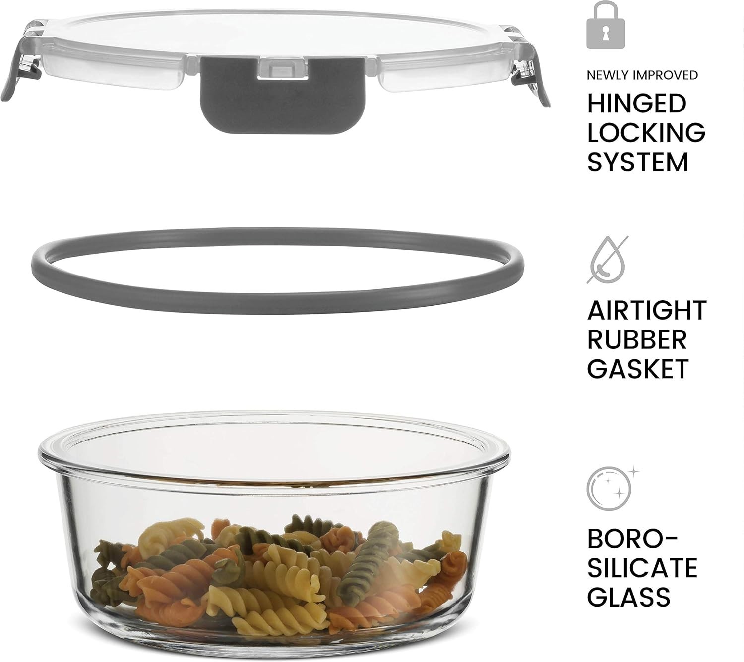 Durable 24-Piece Borosilicate Meal Prep Containers – Leak Resistant & Safe