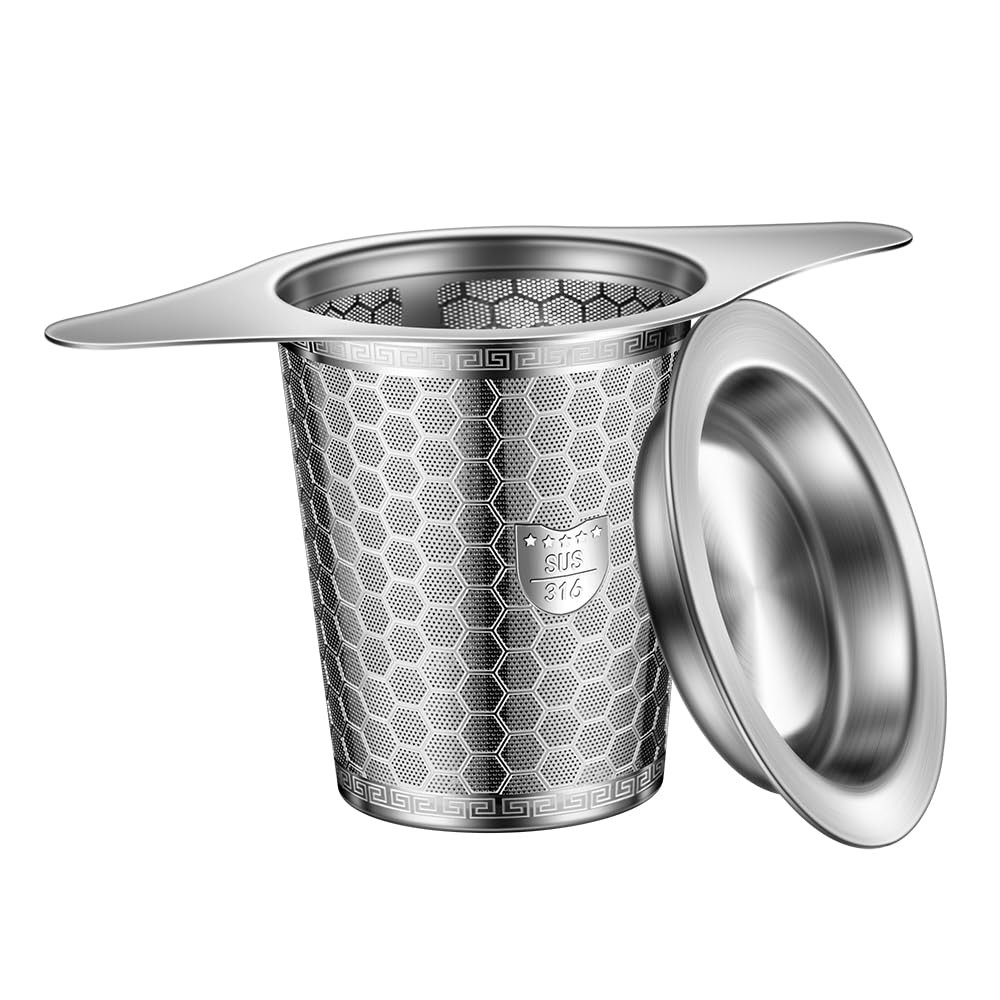 Tea Infuser for Loose Leaf Tea, BOMANSI BOMS 316 Stainless 1Pack, Silver