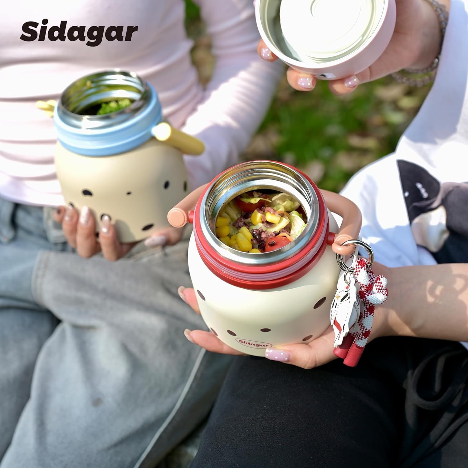 Sidagar 24oz Insulated Stainless Steel Food Jar Leak-Proof with Handle and Spoon