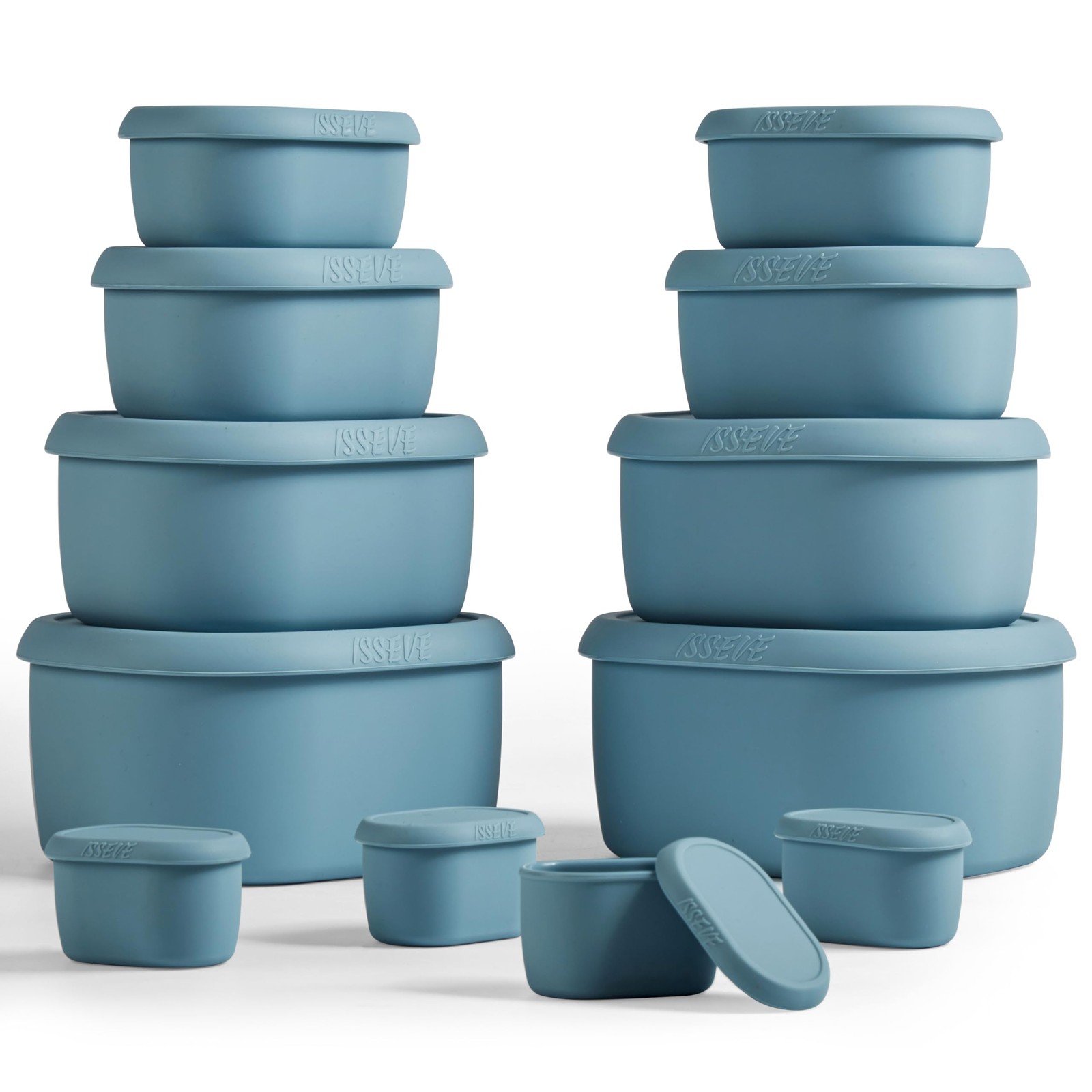 12Pcs/Set Nesting Silicone Food Storage Containers with Lids, BPA Free Reusab…
