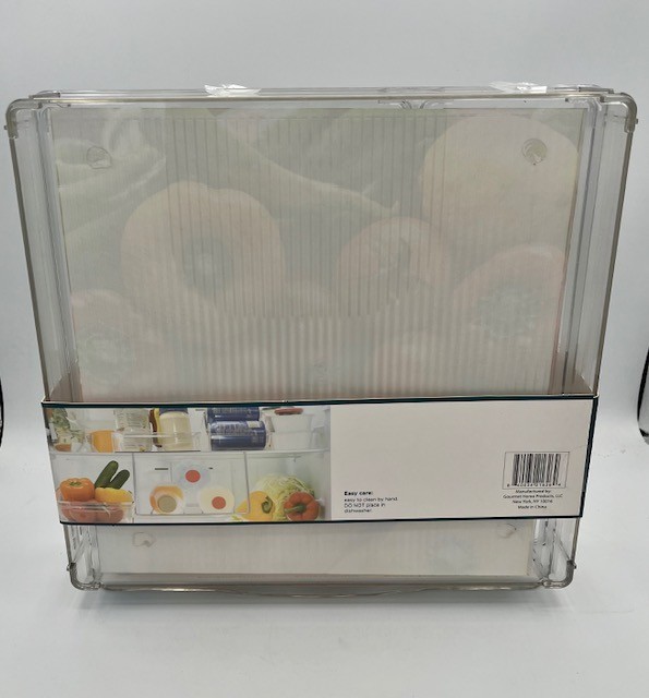 Gourmet Kitchen 3 Pc. Fridge Storage Bin Set. NIB