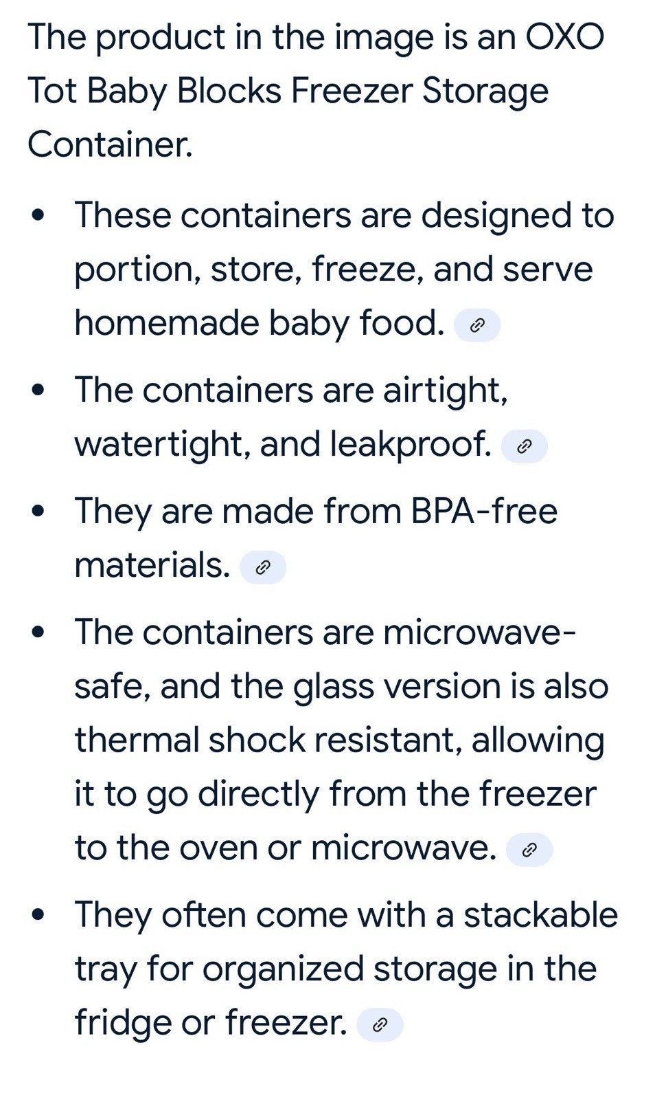 Oxo pop container set Of 10. Small Container Is Perfect For Homemade Baby Food!