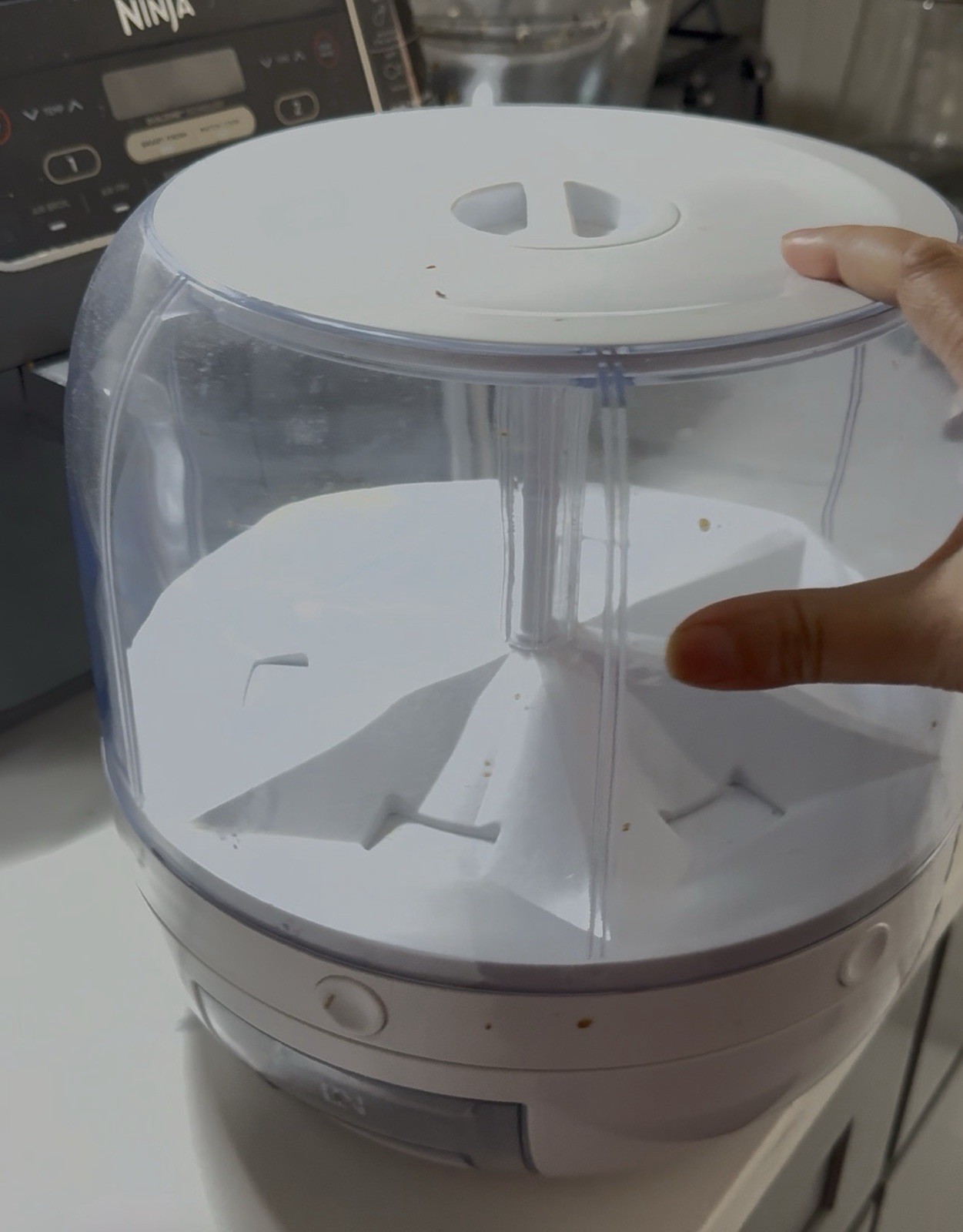 6-Grid 360° Grains Dispenser Rotating Rice Dispenser Storage Container 13lbs