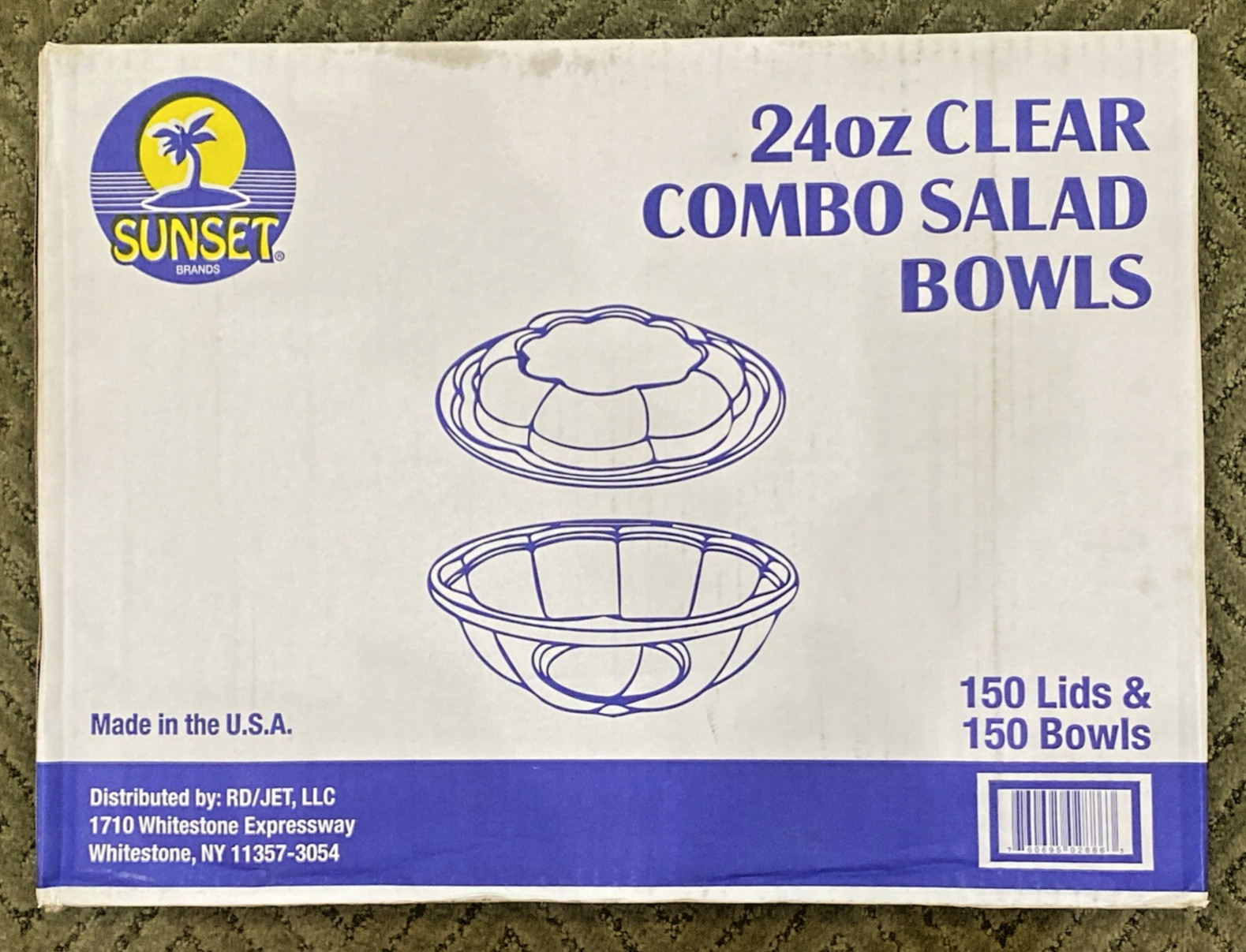 150 Pack Plastic Salad Bowl 24 Oz Disposable Salad Container With Airtight Lids