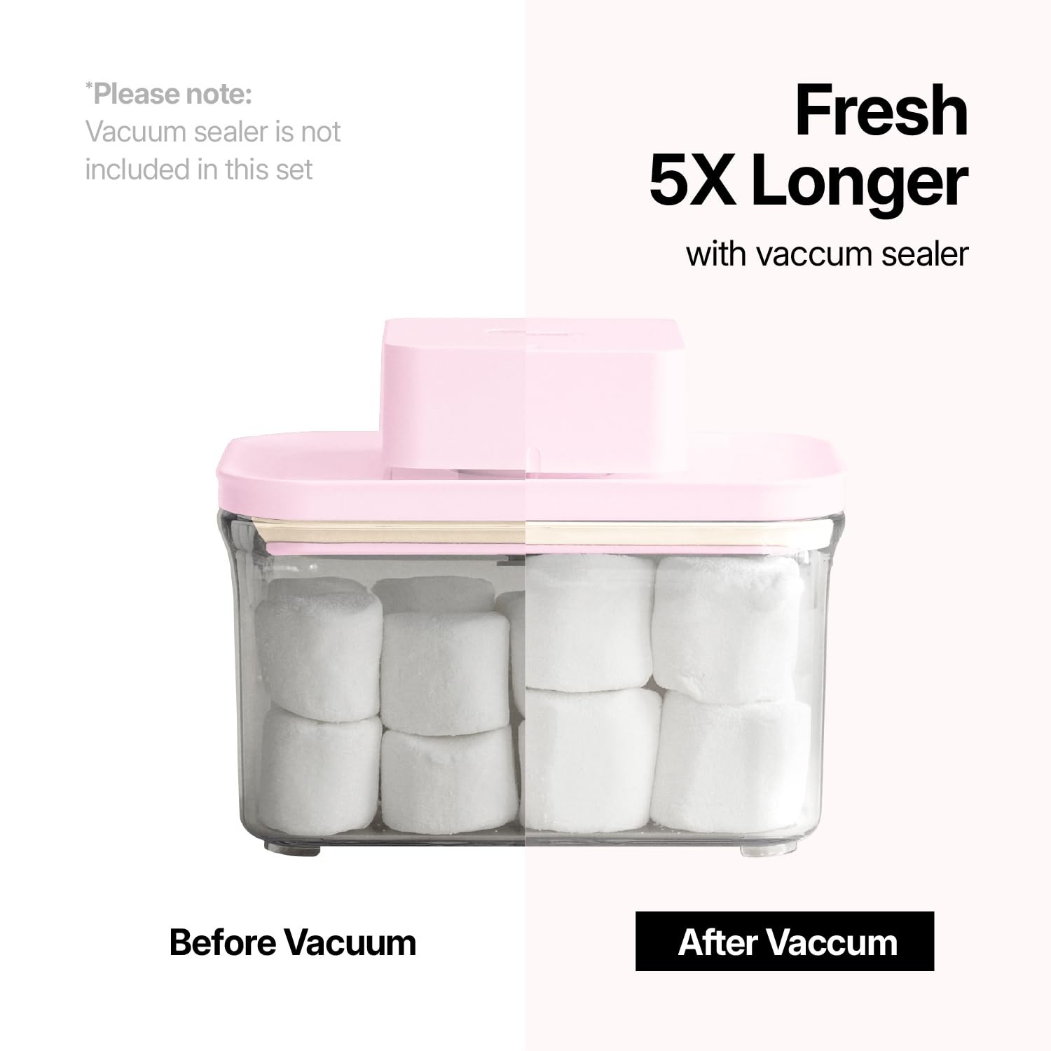 VAKUEN Premium Airtight Food Storage Containers ROSE 8P/SET, 6pcs Container,