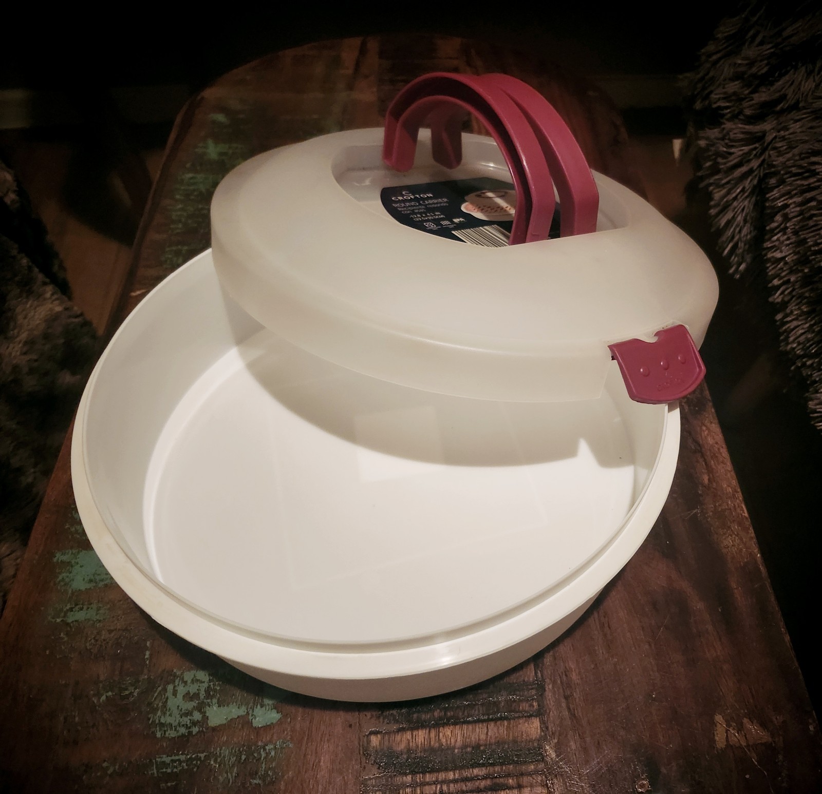 Aldi Crofton Pie Cupcake Cookies Round Lock Lid Storage Container Carrier