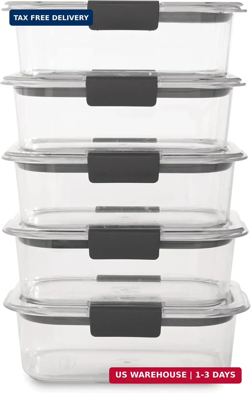 Rubbermaid Brilliance Tritan Plastic Food Storage Containers BPA Free Airtight L