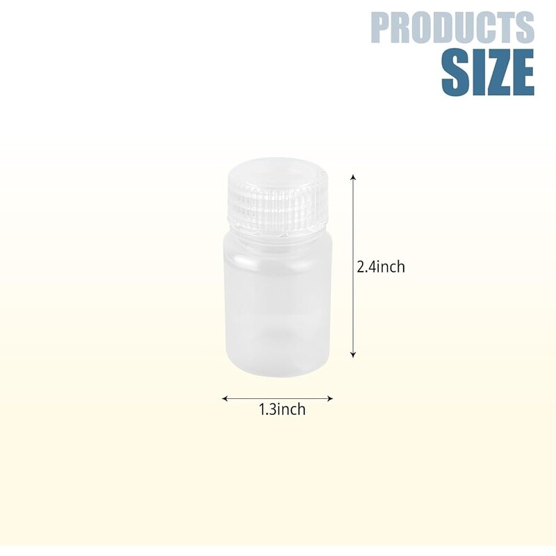 Leakproof 30ml Transparent Plastic Travel Bottles W/ Secure Screw Caps Liquids