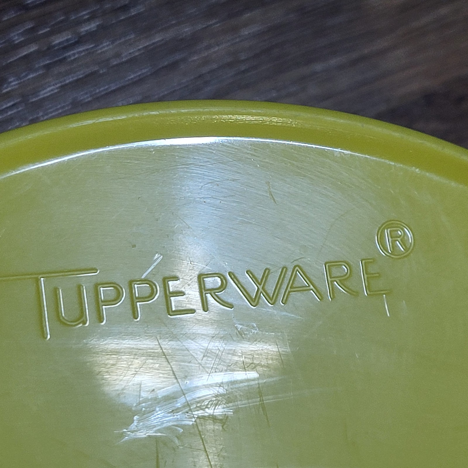 Vintage Tupperware Yellow Round Servalier Storage Container 1204-13 Lid 1205-5