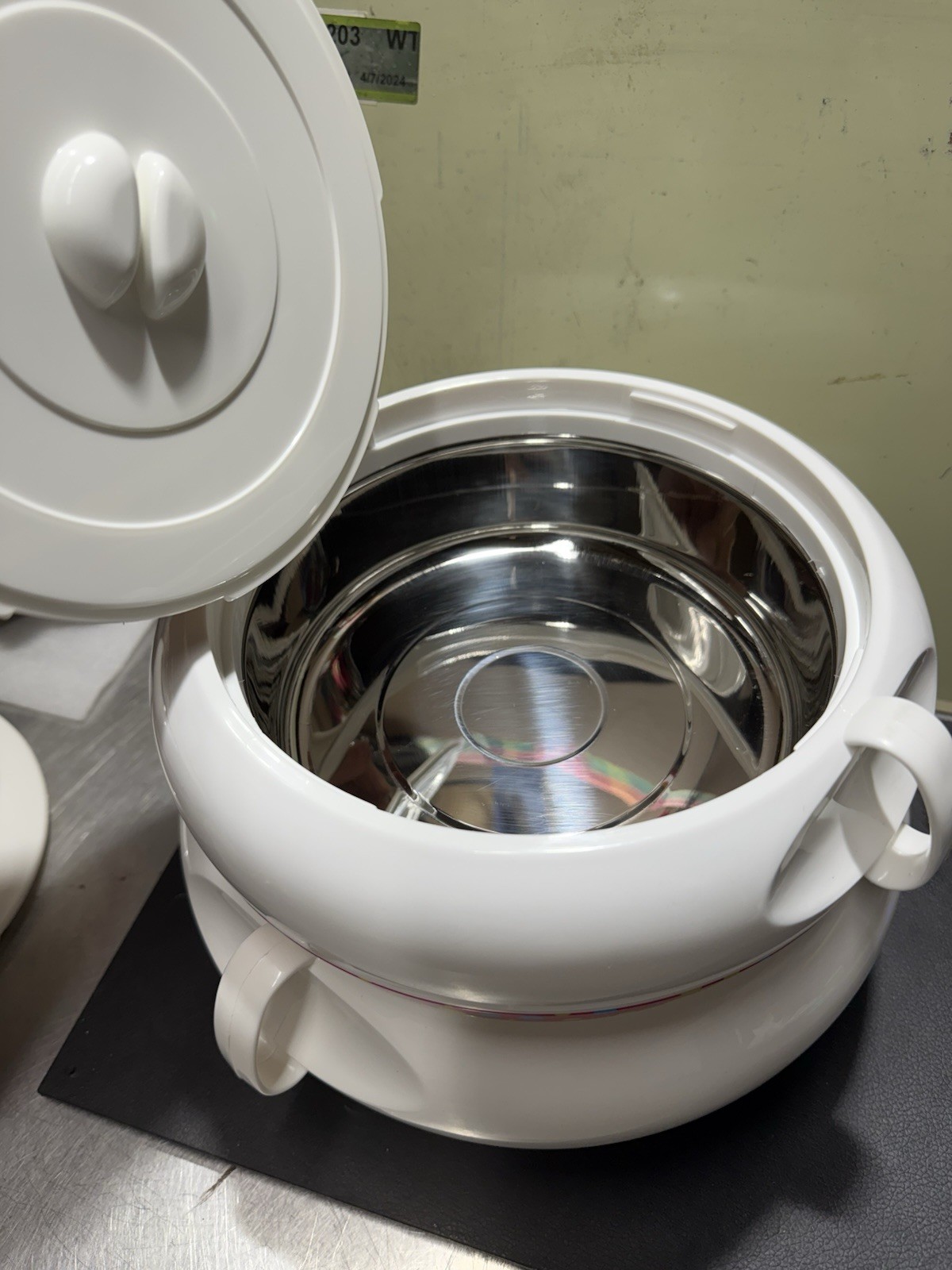 Insocore Insulated Food Storage Containers Nesting 3 Bowl Set W/ Lids & Dividers