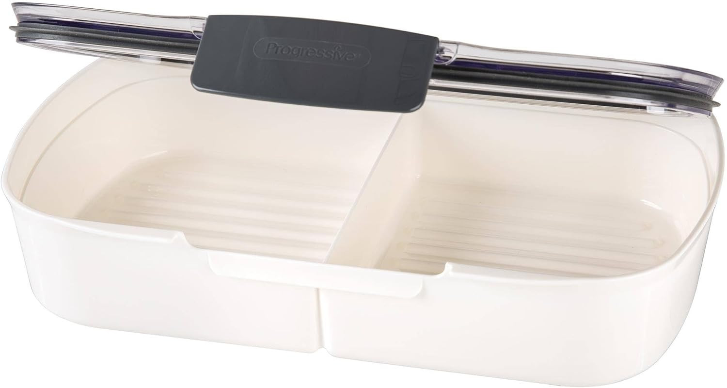 Prokeeper Split Deli Food Storage Container with Air-Tight Silicone Seal and Dry