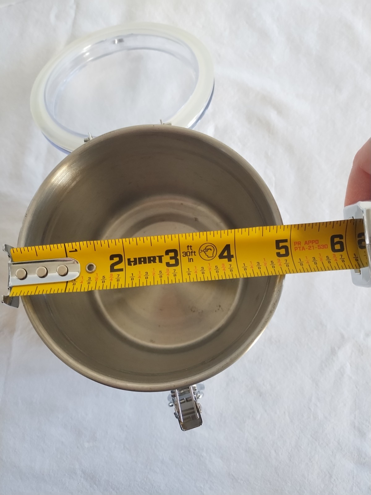 Stainless Steel Storage Containers (2) With Sealed Lid 5 & 6 In Tall X 5 In Wide