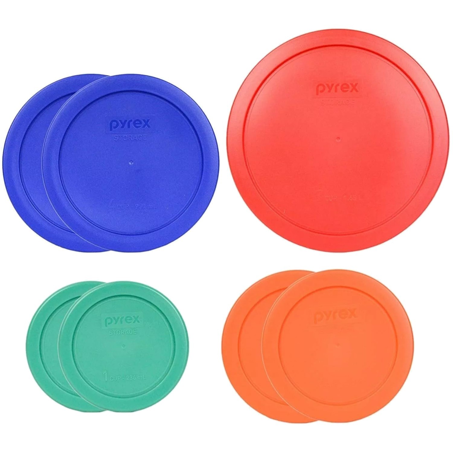 Glass Food Storage Lid Set – Assorted Colors
