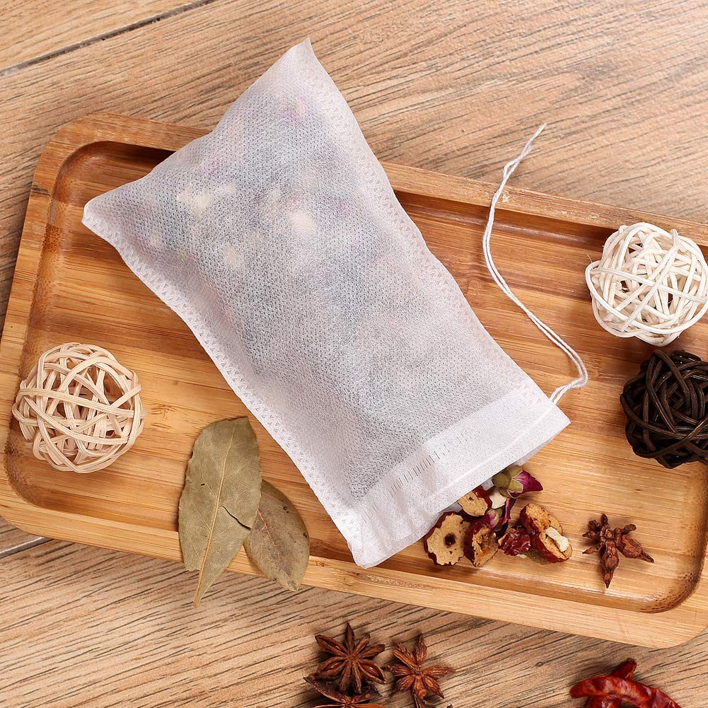 Fenshine 100Pcs Large Tea Bag – 4″ x 6″ 100pcs Non-Woven Fabrics, White