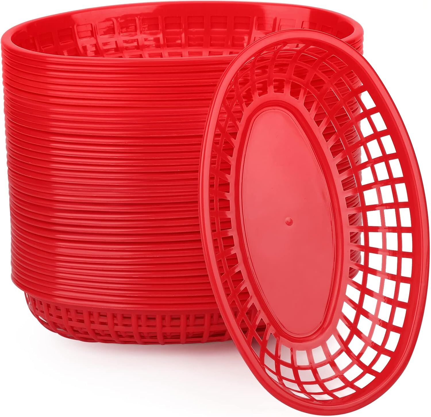Food Baskets for Serving, 36Pcs 9.4″ X 5.9″ Reusable Plastic Food Serving