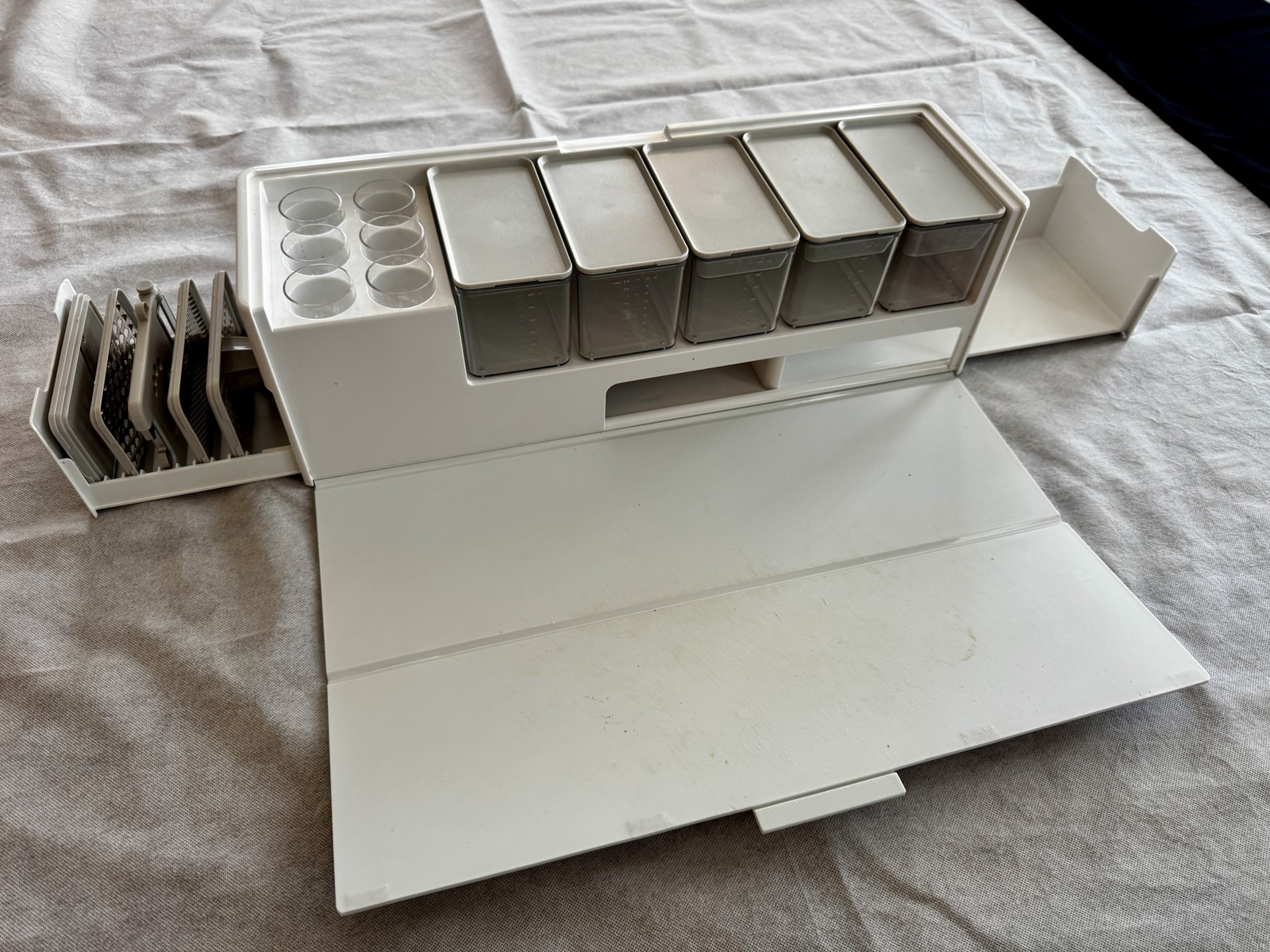 Prep Deck Kitchen Prep Station Food Organizer Storage Containers Measuring Cups