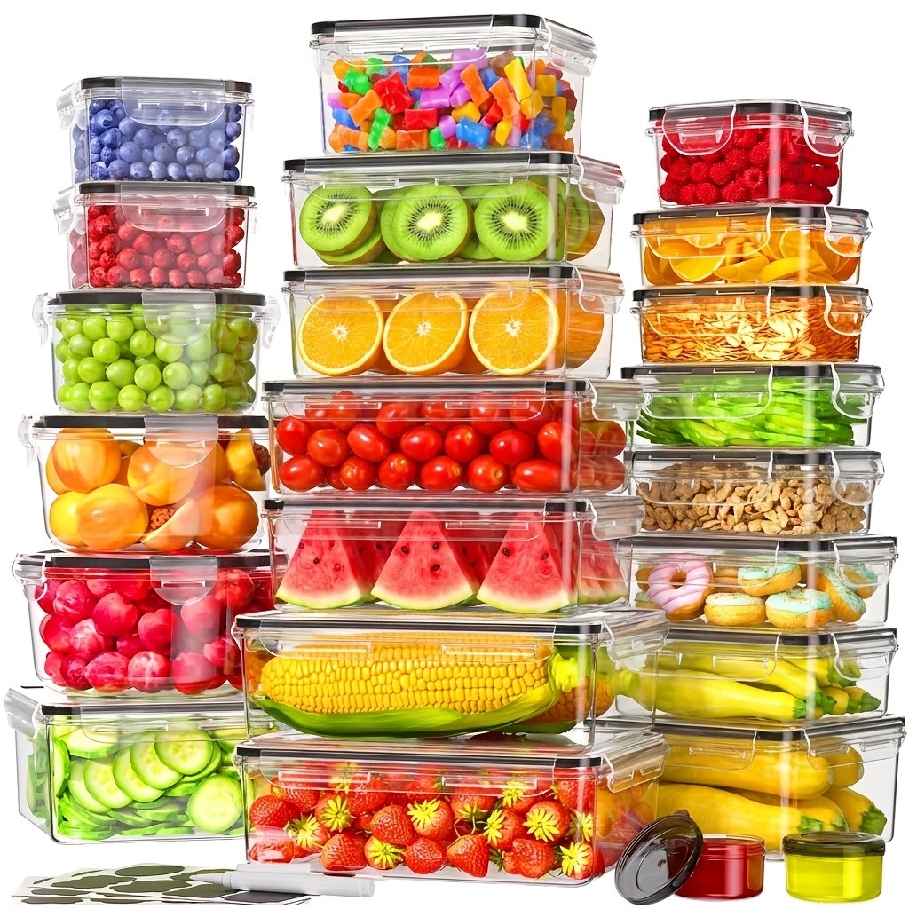 24/40/48pcs Food Storage Container, Fresh-Keeping Boxes
