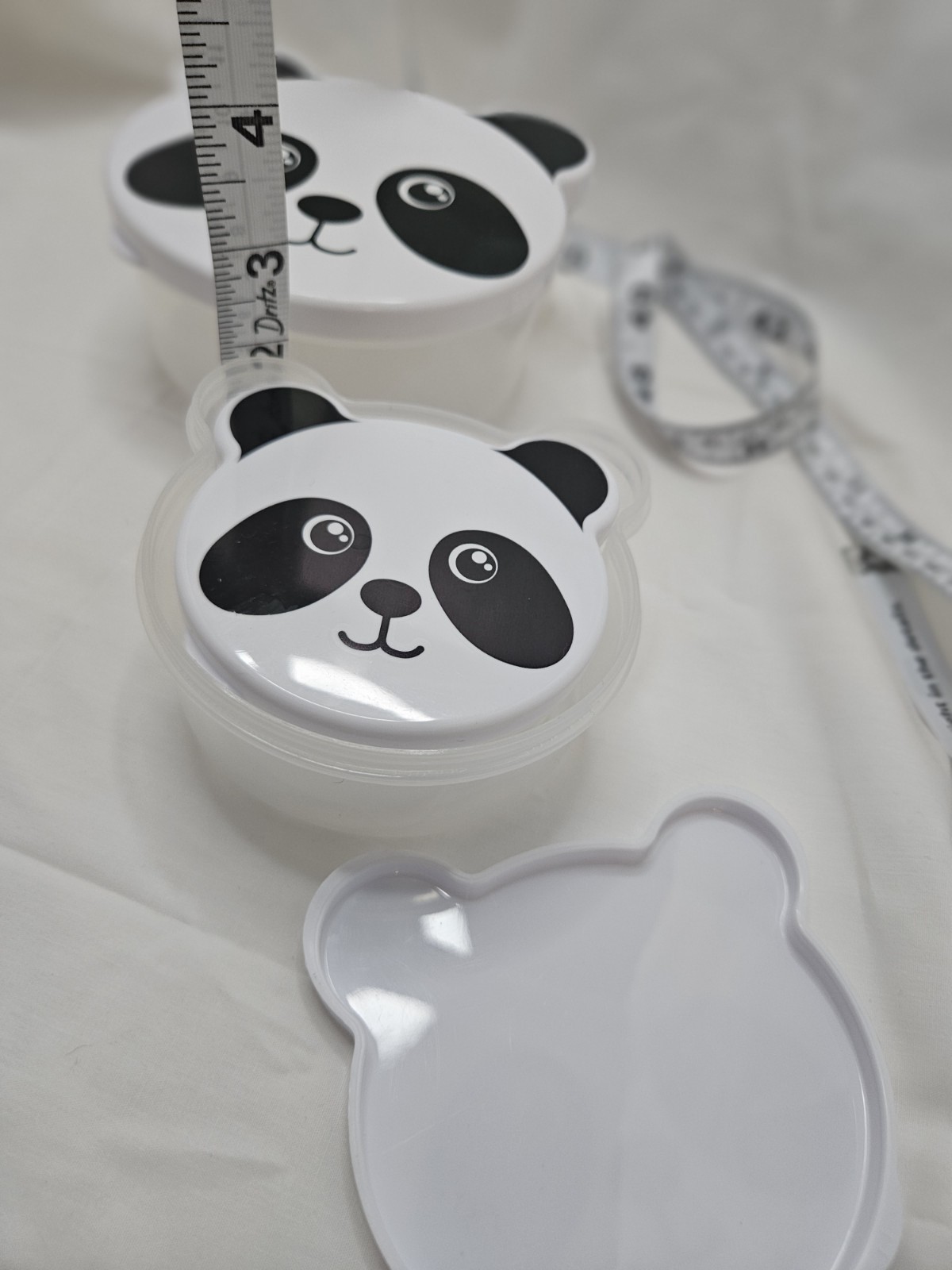 Cute Panda Kids Snack Box Set Nesting Lunch Food Storage Containers Stacking 3pc