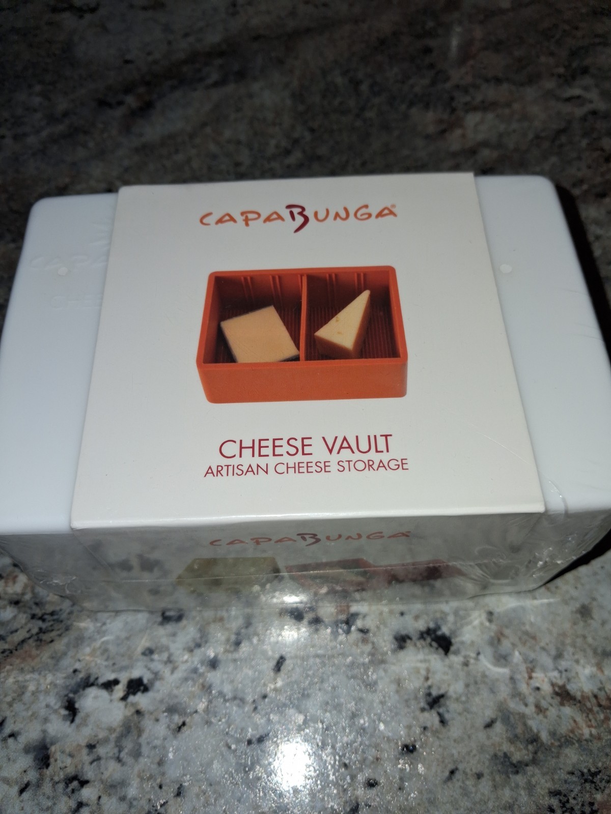 White Capabunga Cheese Vault Food Storage Box New Sealed.
