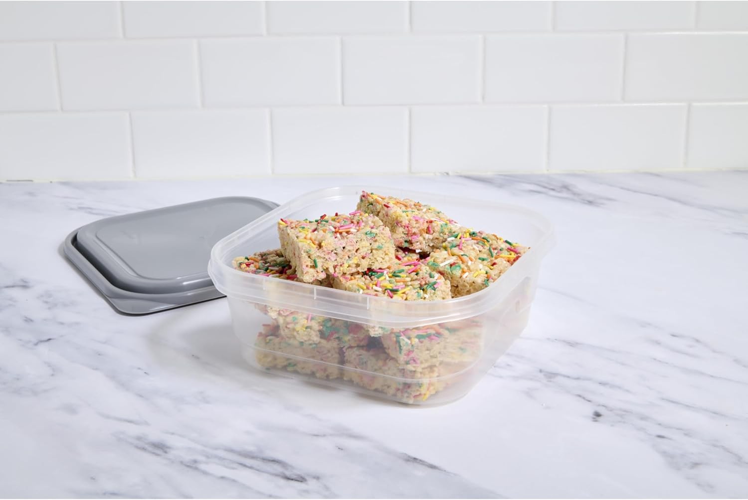 EveryWare Extra Large Square Food Storage Container, 2 Pack, BPA Free