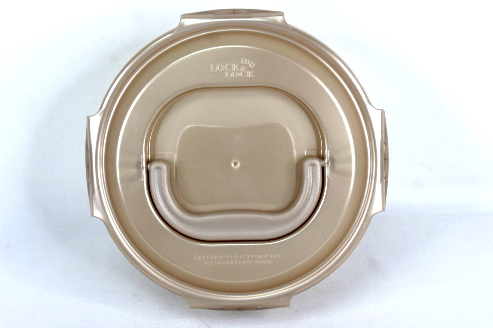 Lock and Lock Round Divided Food Storage Container w/Handle on Lid Fruit Veggie