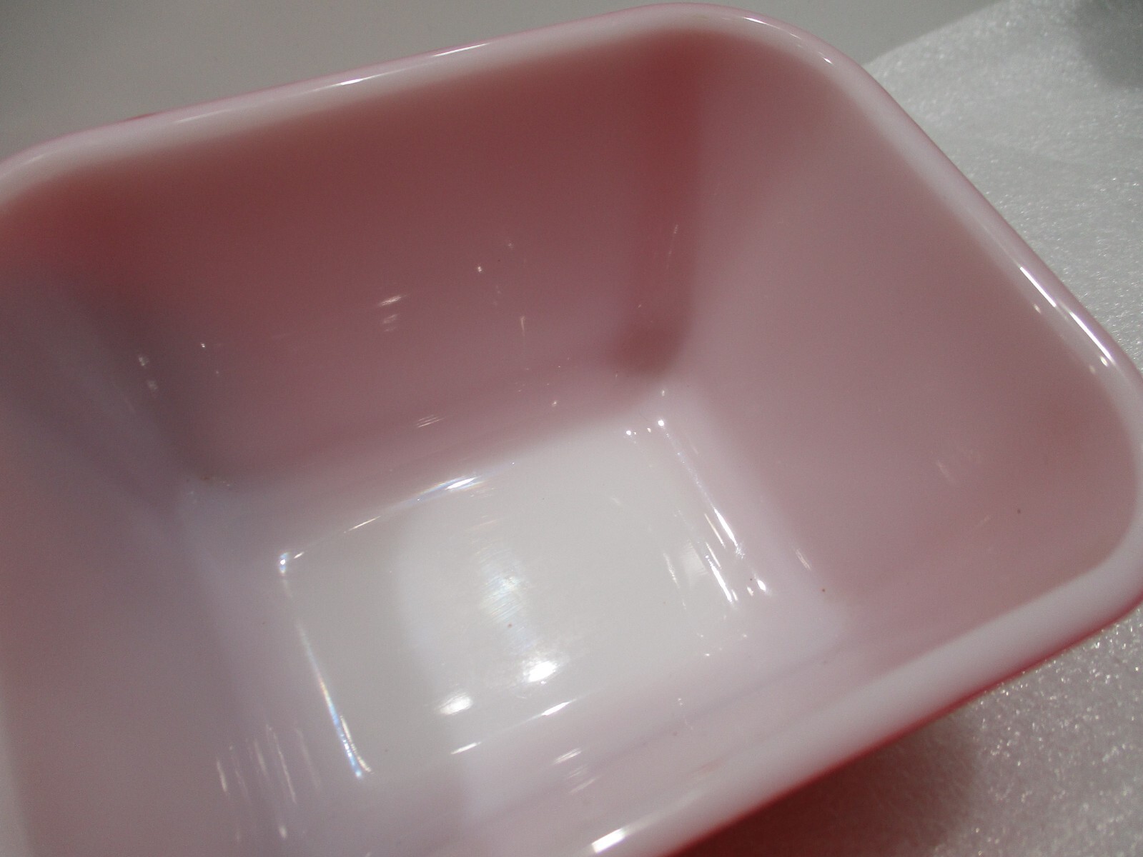 TWO Vintage Pyrex 501-B Fridgie Mini Glass Dish Red 1.5 cup *NO LIDS*