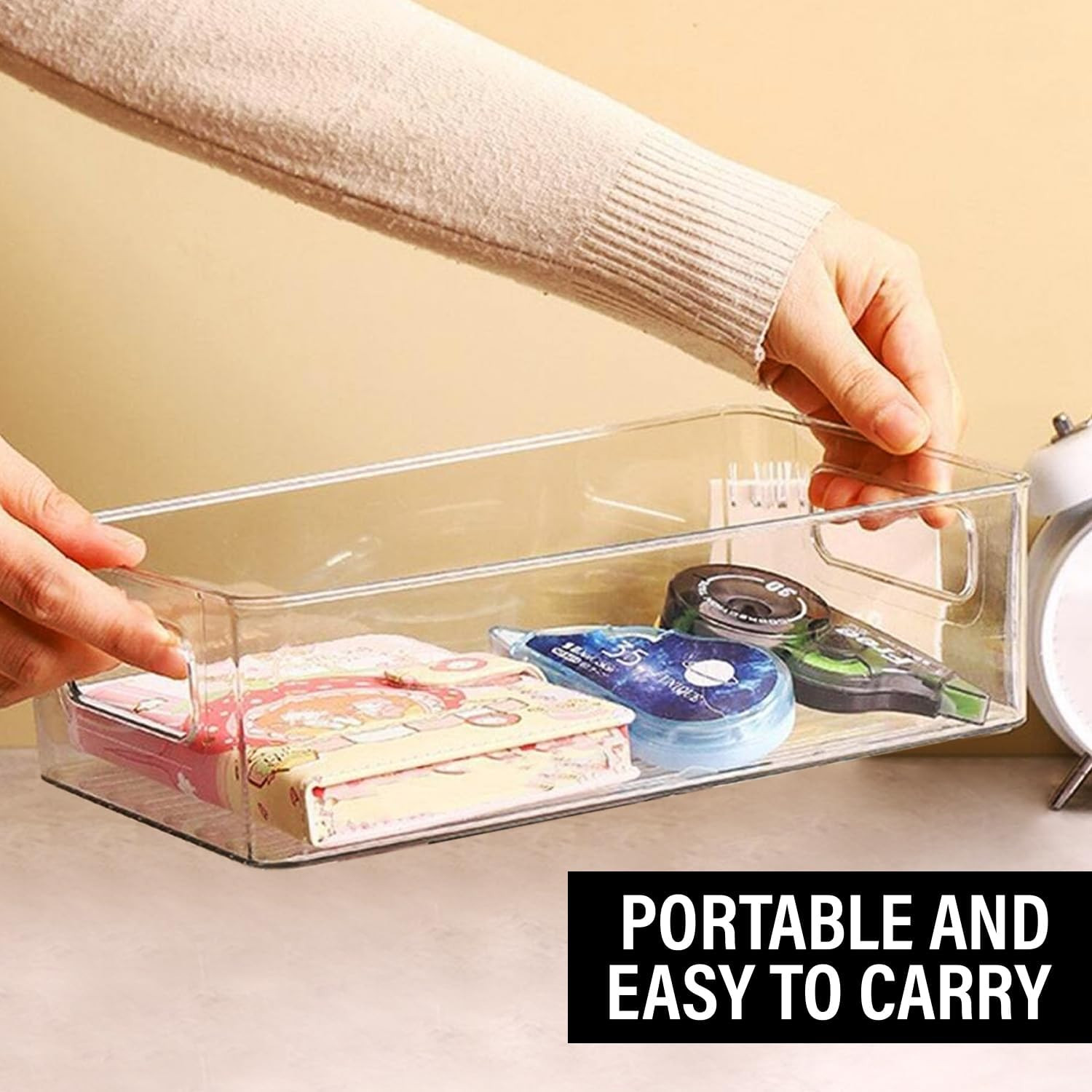 Clear Plastic Storage Bins, Pantry Organizers and Storage or Kitchen Organizatio