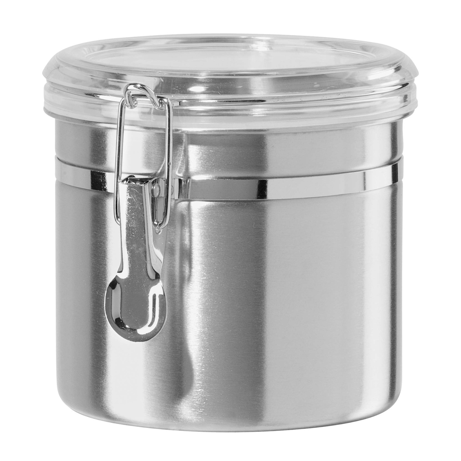 Oggi 36-Ounce Stainless Steel Canister with Clear 36 Fluid Ounces, Silver