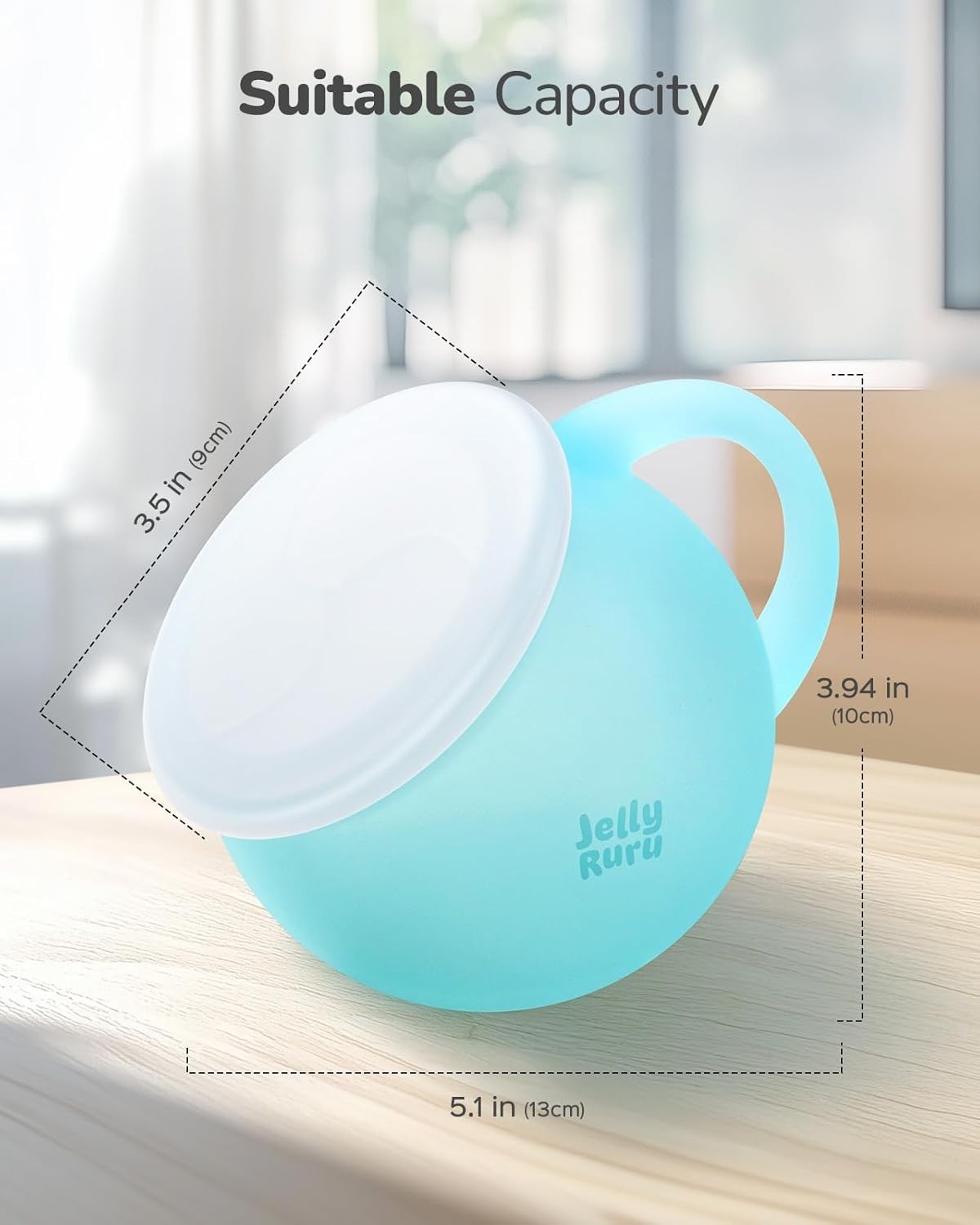Jelly Ruru Silicone Snack Containers 2-Pack Pink/Blue