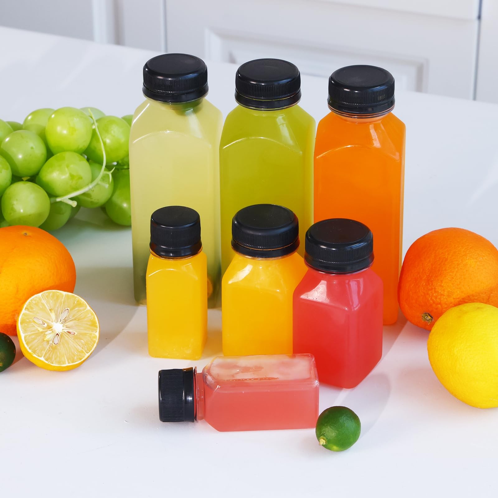 14pcs 2oz Ginger Shots Bottles with Caps, Small Plastic Juice Bottles for Liq…