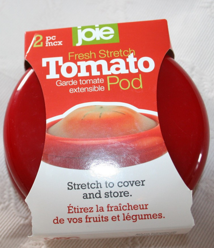 Joie Silicone Fresh Stretch Tomato Pod REUSABLE Set Of 2 Red color NEW Stretch