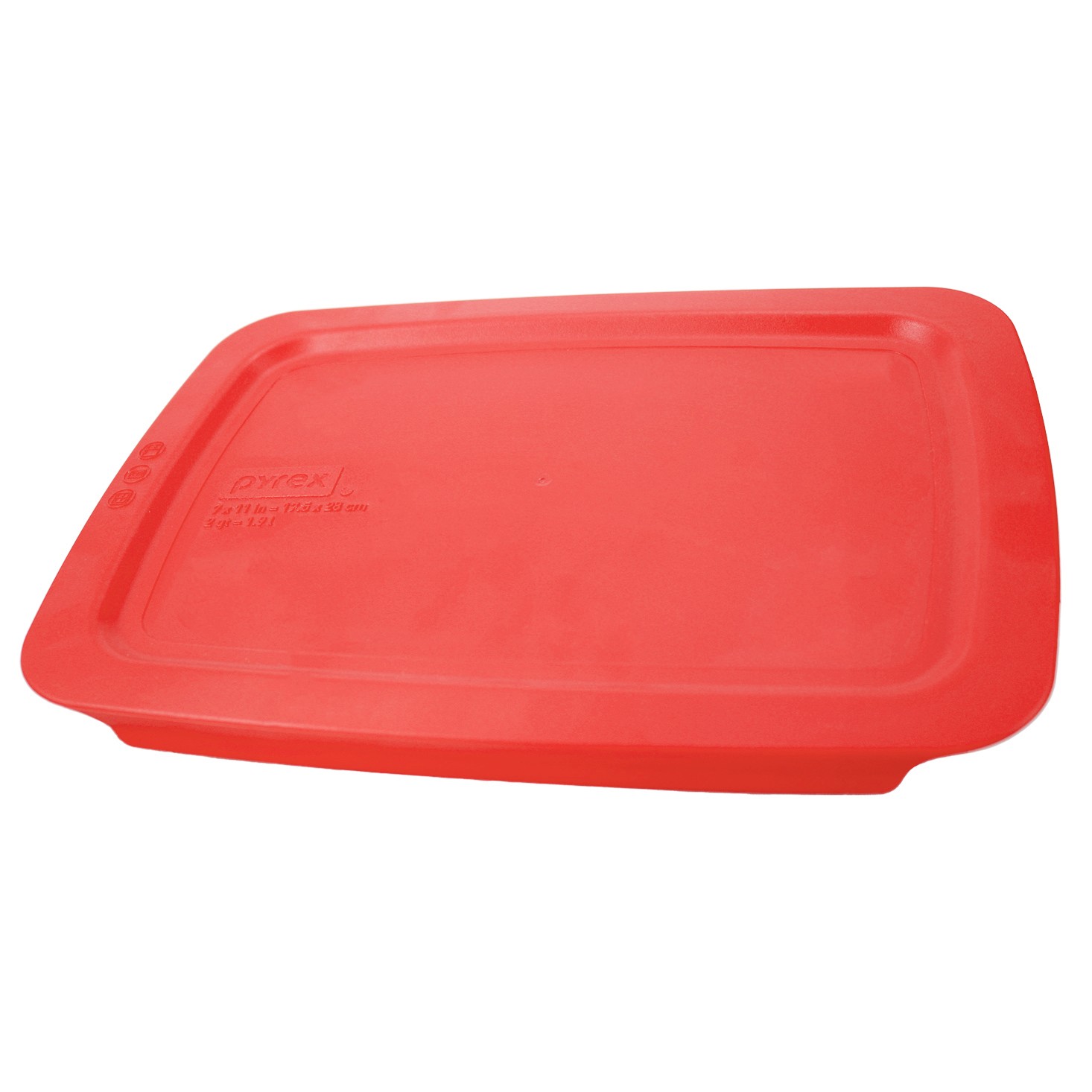 Pyrex C-233-PC Red 3qt Easy Grab Food Storage Replacement Lid (4-Pack)