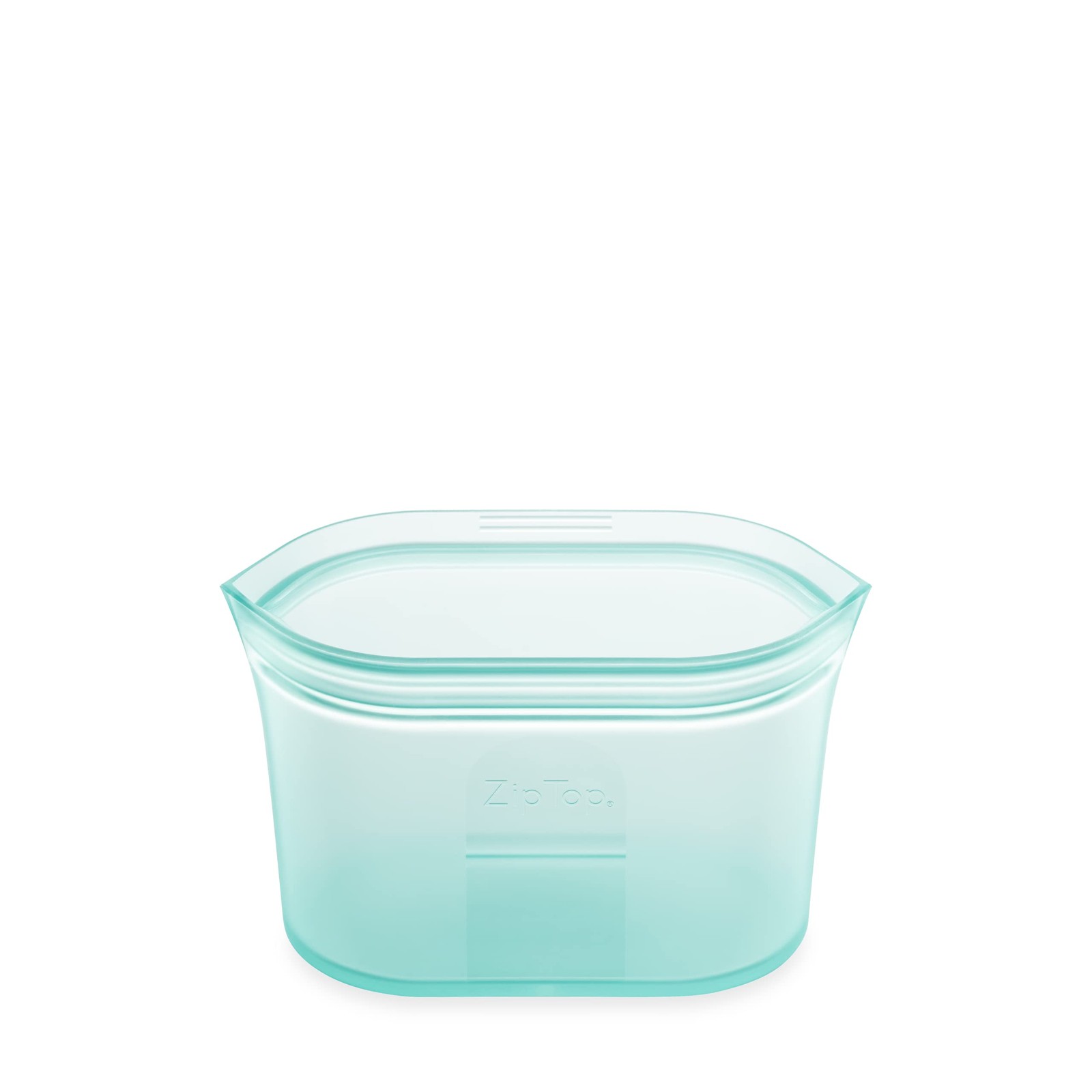 Teal Silicone Food Storage Container Small Zip Top Eco Friendly Reusable USA