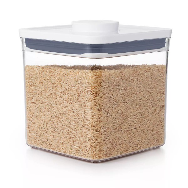 POP 2.8qt Plastic Big Square Airtight Food Storage Container Clear
