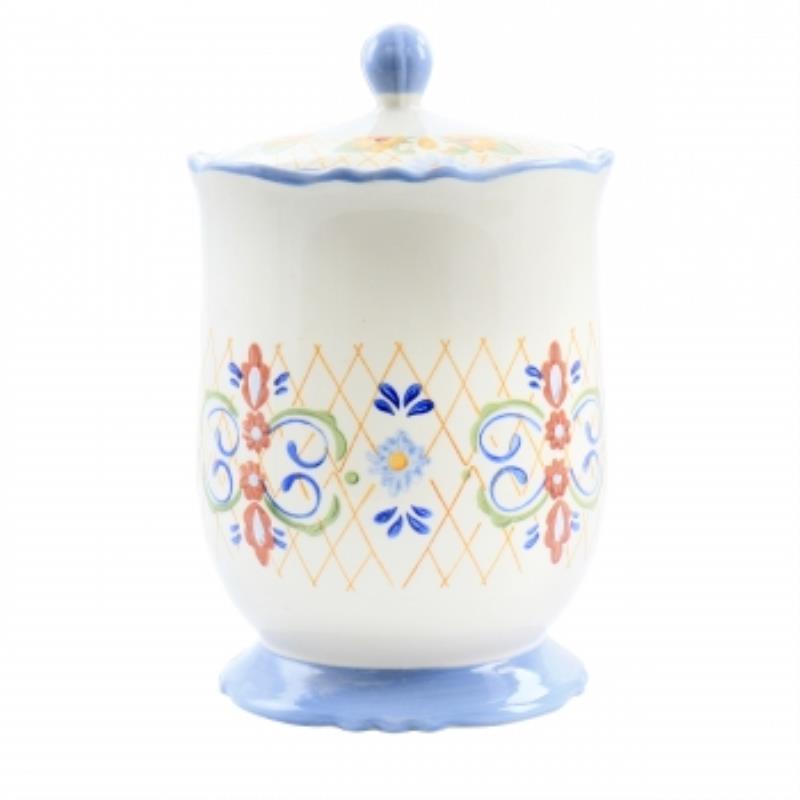 Laurie Gates California Designs Tierra 2.7 Quarts Hand Painted Stoneware Canist