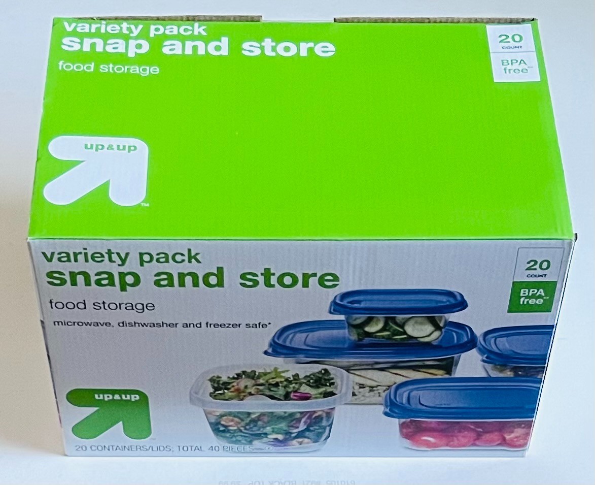 20 Snap&Store Food Storage Containers BPA Free Microwave Dishwasher Freezer Safe