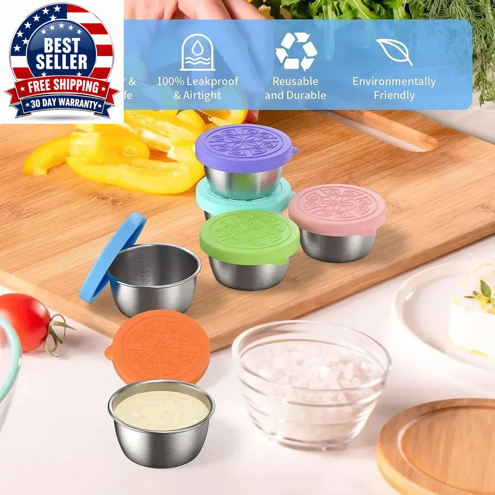 12Pc 304 Stainless Steel Food Containers with Leakproof Lids – Dishwasher Safe S