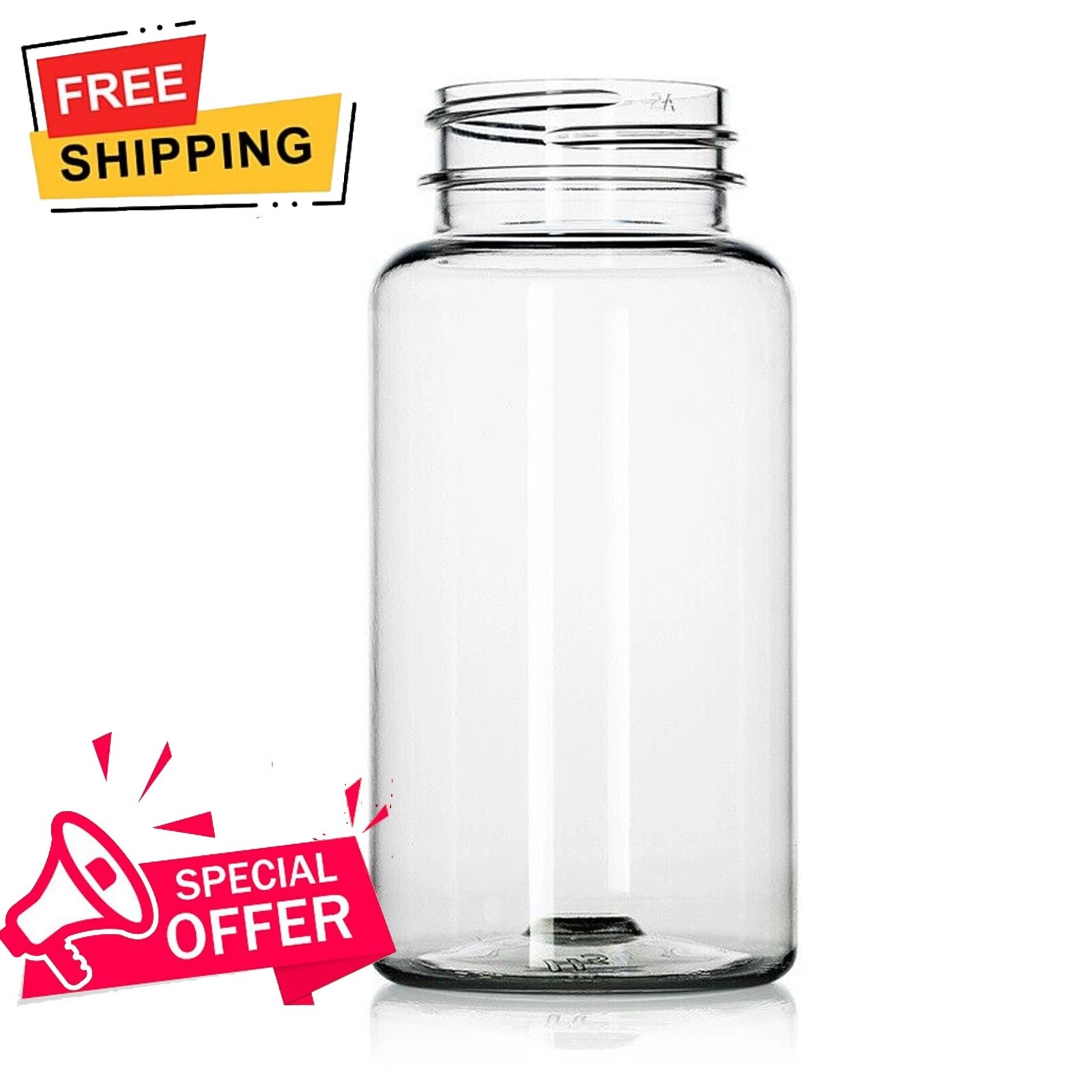 150cc Clear Plastic Bottles 38/400 – CASE OF 410 HDPE Plastic Round Bottles