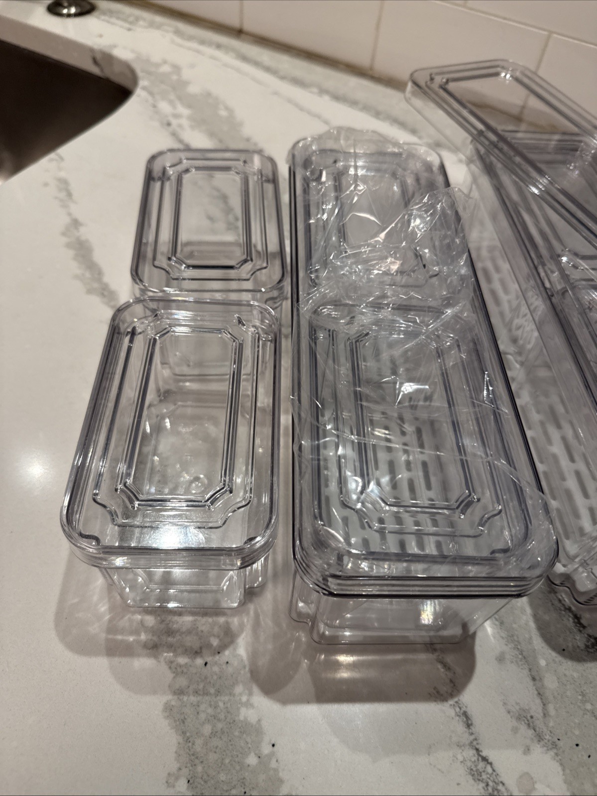 8- Piece BPA-Free Food Storage Container Set Stackable Fridge Pantry