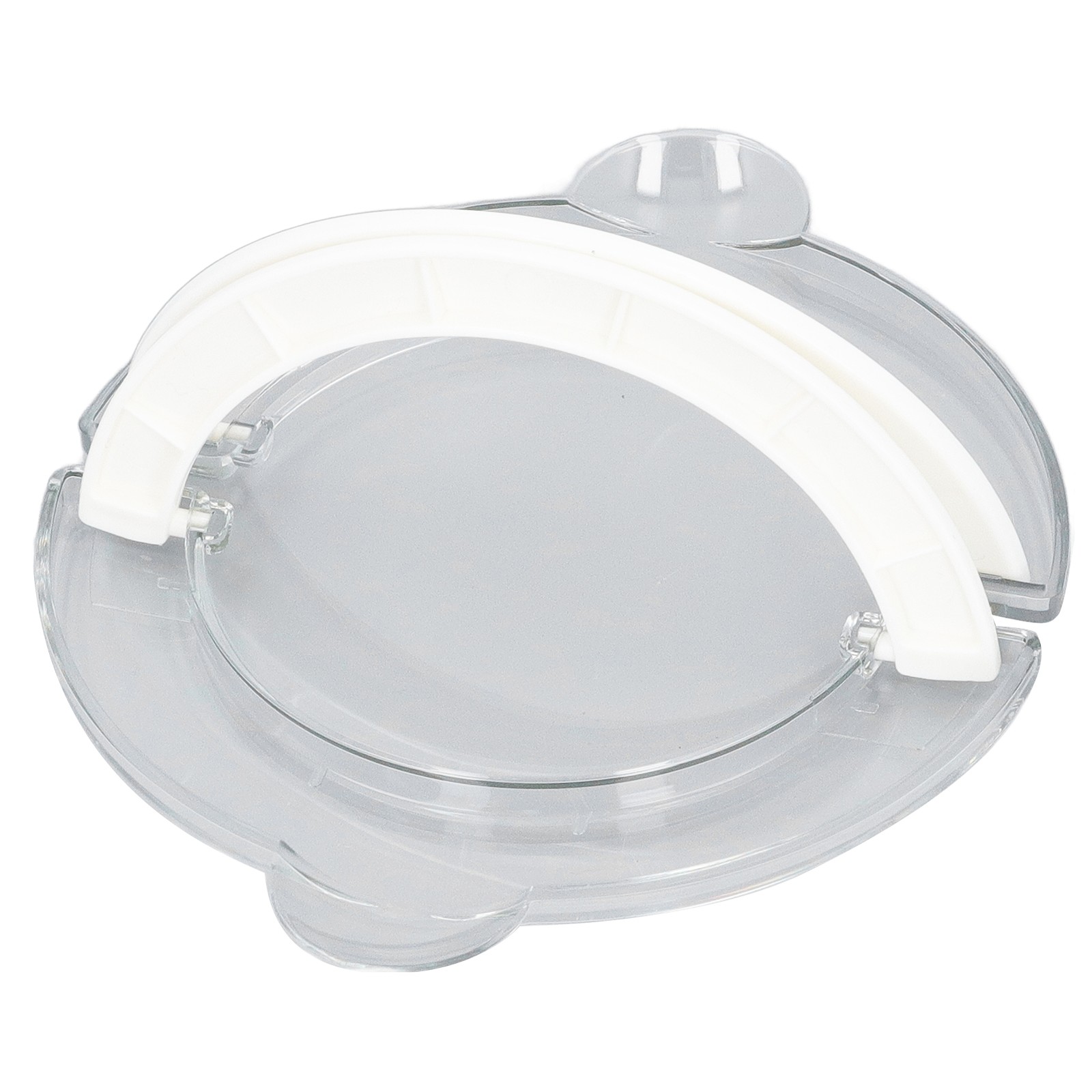 White 5-Compartment Rotating Snack Box with Lid & Handle