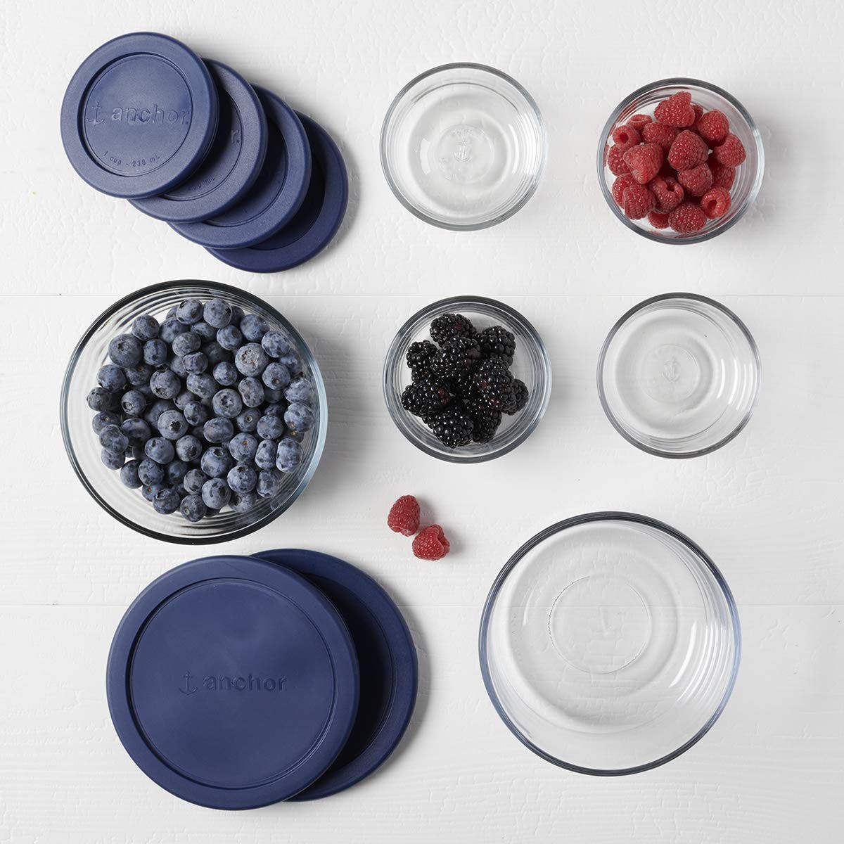 Glass Food Storage Containers with Lids Airtight Kitchen Set 12 Pcs