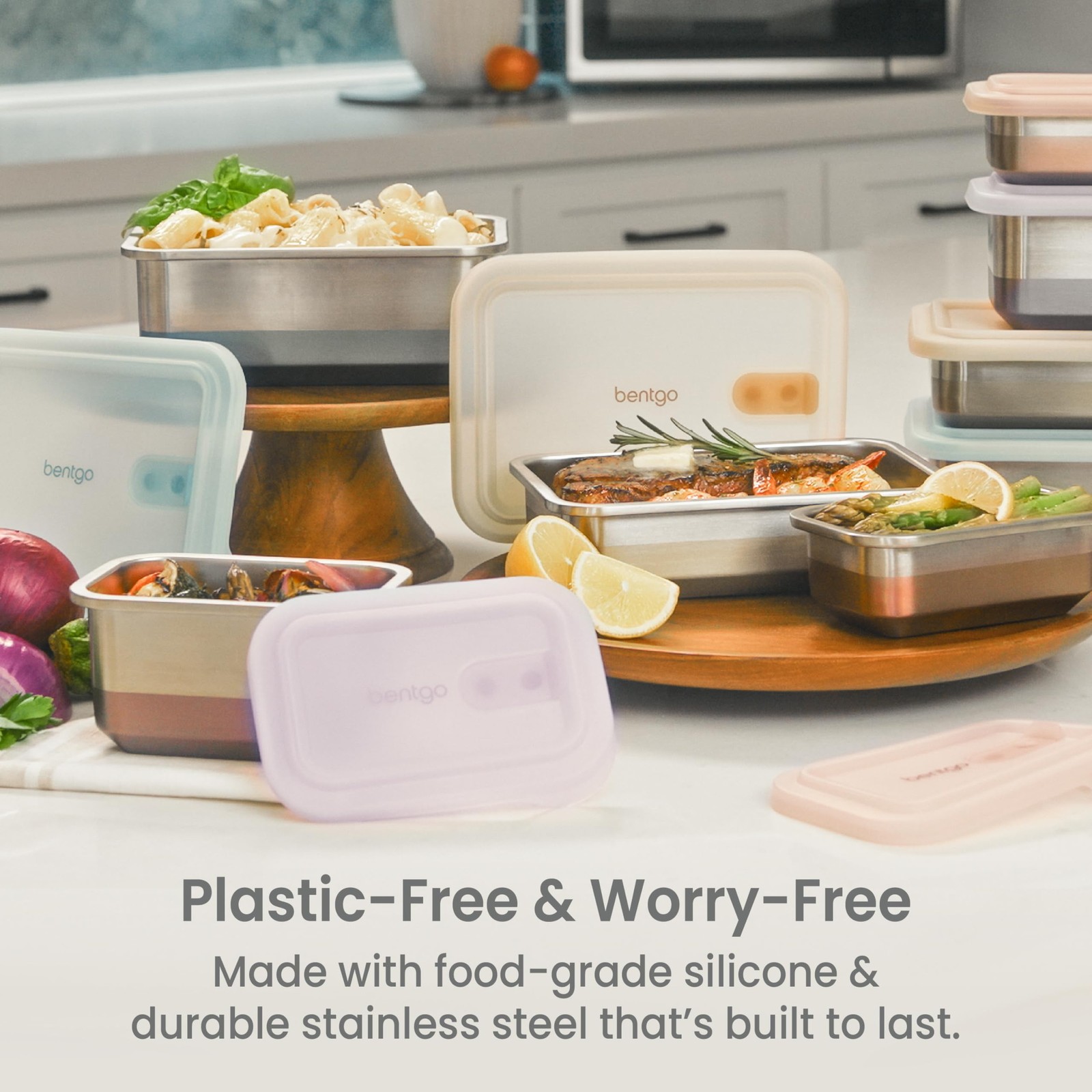 Bentgo MicroSteel Heat Eat Container – Microwave-Safe, Leak-Proof, Easy-to-C…