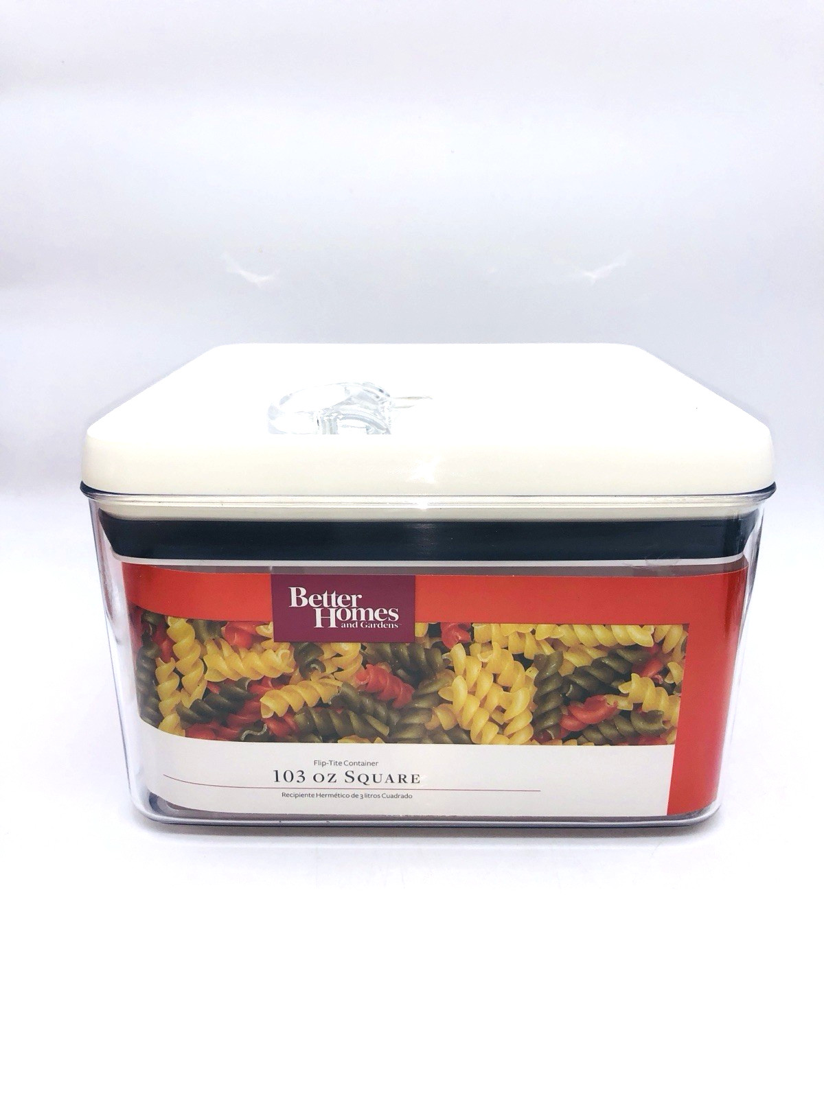 Better Homes & Gardens Canister 3 Liter Flip-Tite Square Food Storage Container