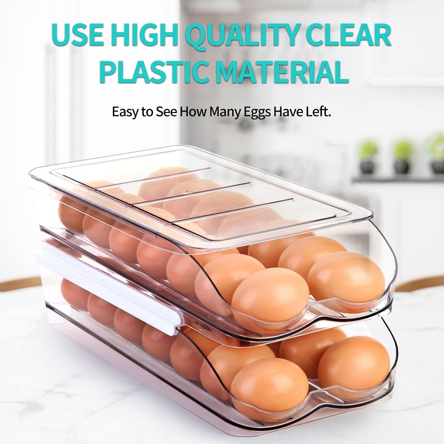 Soporte Para Huevos Para Frigorífico Recipiente Para Huevos Que 3 Niveles NUEVO.