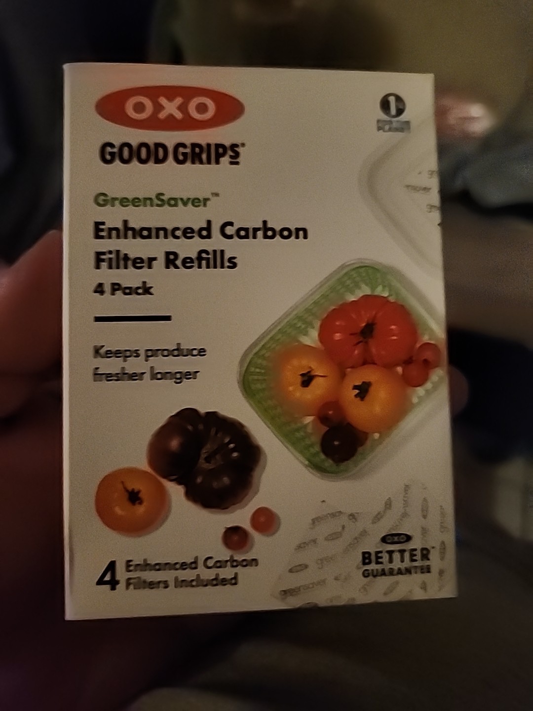 NEW OXO Good Grips GreenSaver Carbon Filter Refills 4 Pack = One Year Supply