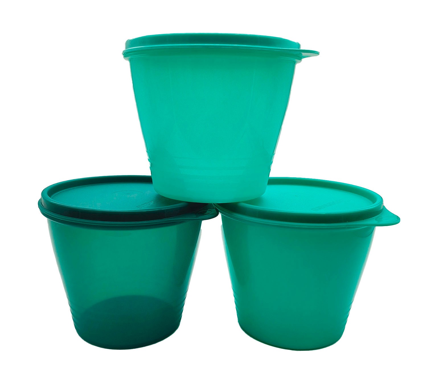 Tupperware Green Big Wonder Plastic Airtight Food Storage Bowls 800ml (3) Set