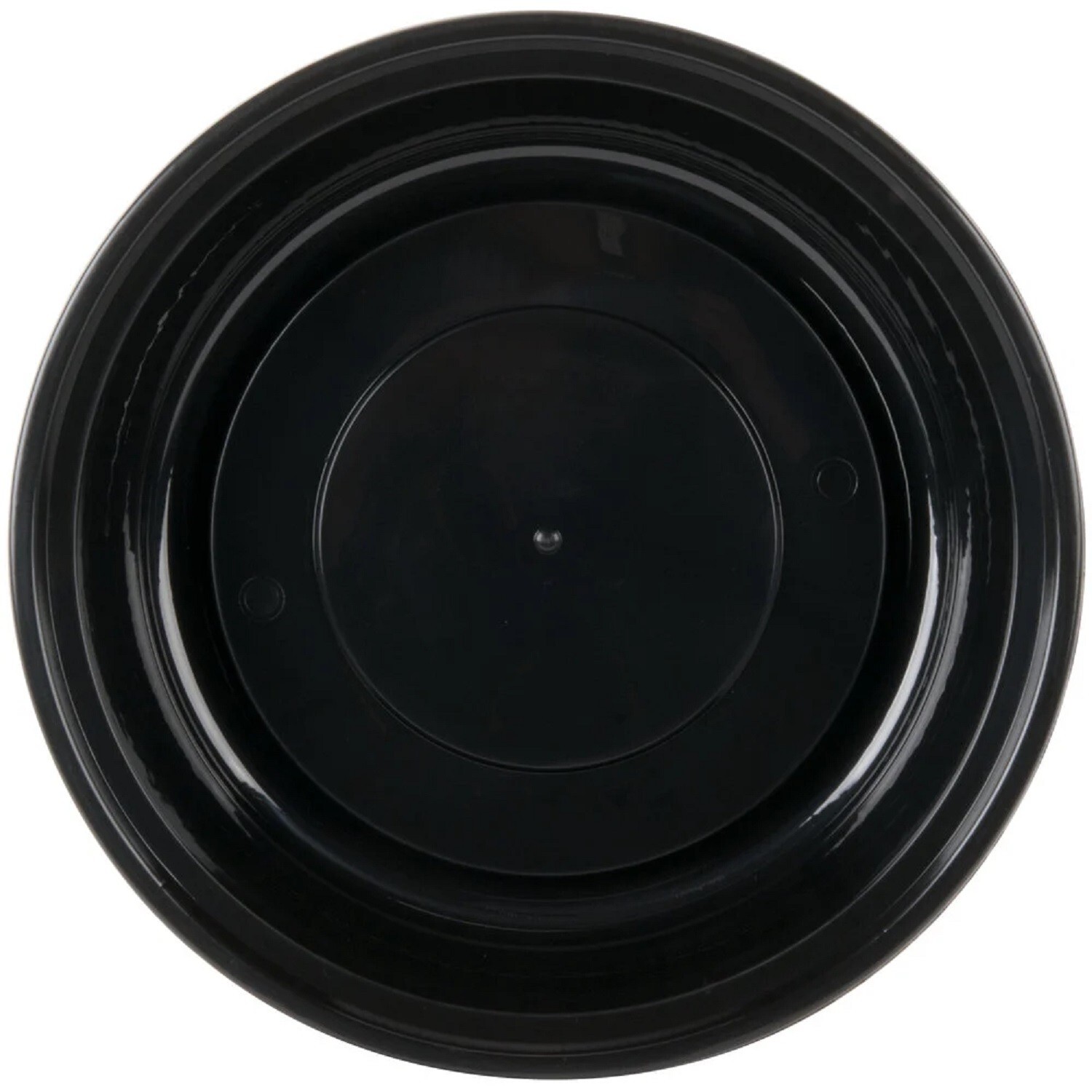 10 Set-48oz Round Microwavable Plastic Meal Prep, Freezer Safe, Disposable Black