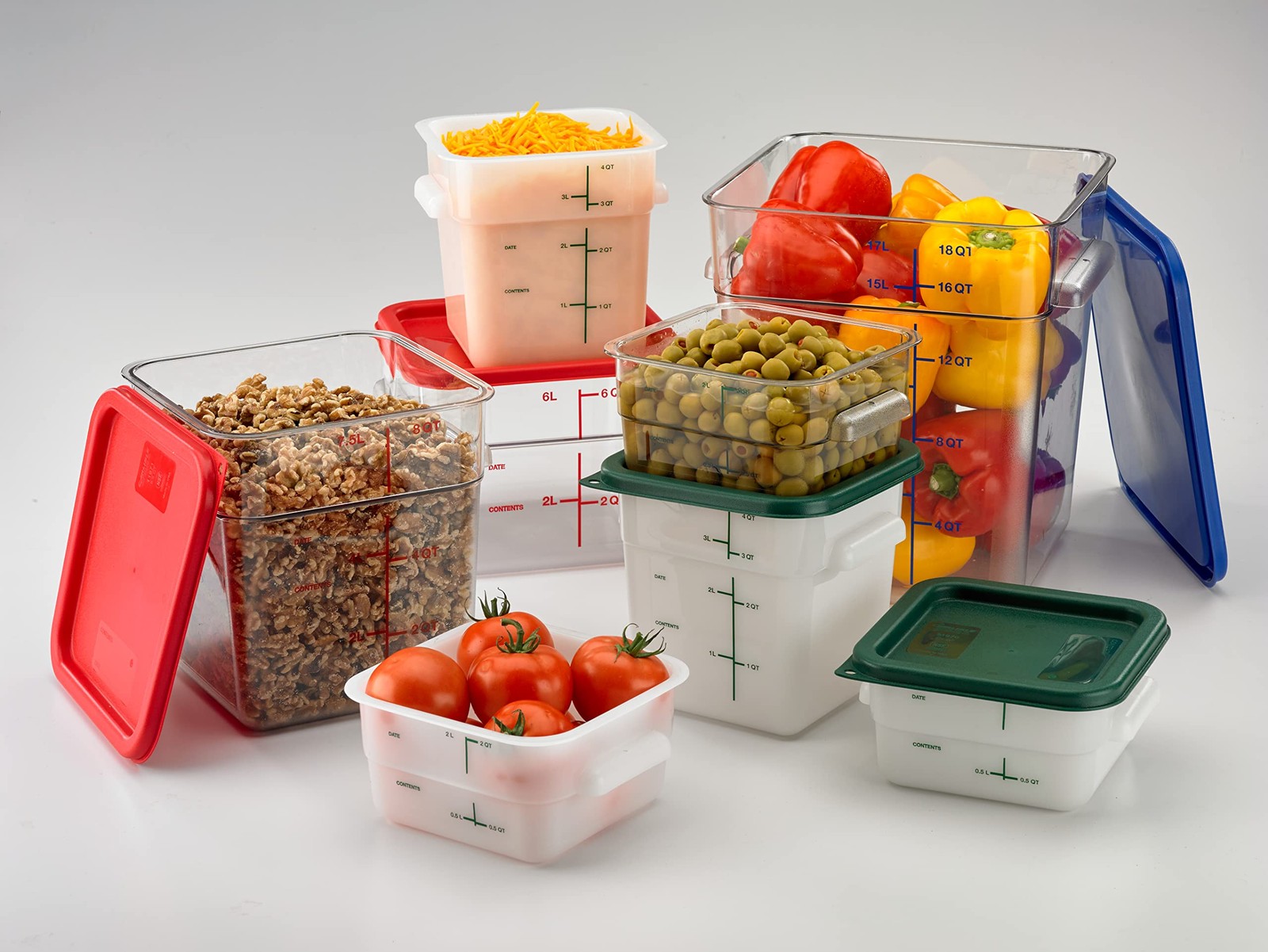 Carlisle FoodService Products Squares Square Food Storage 4QT, White
