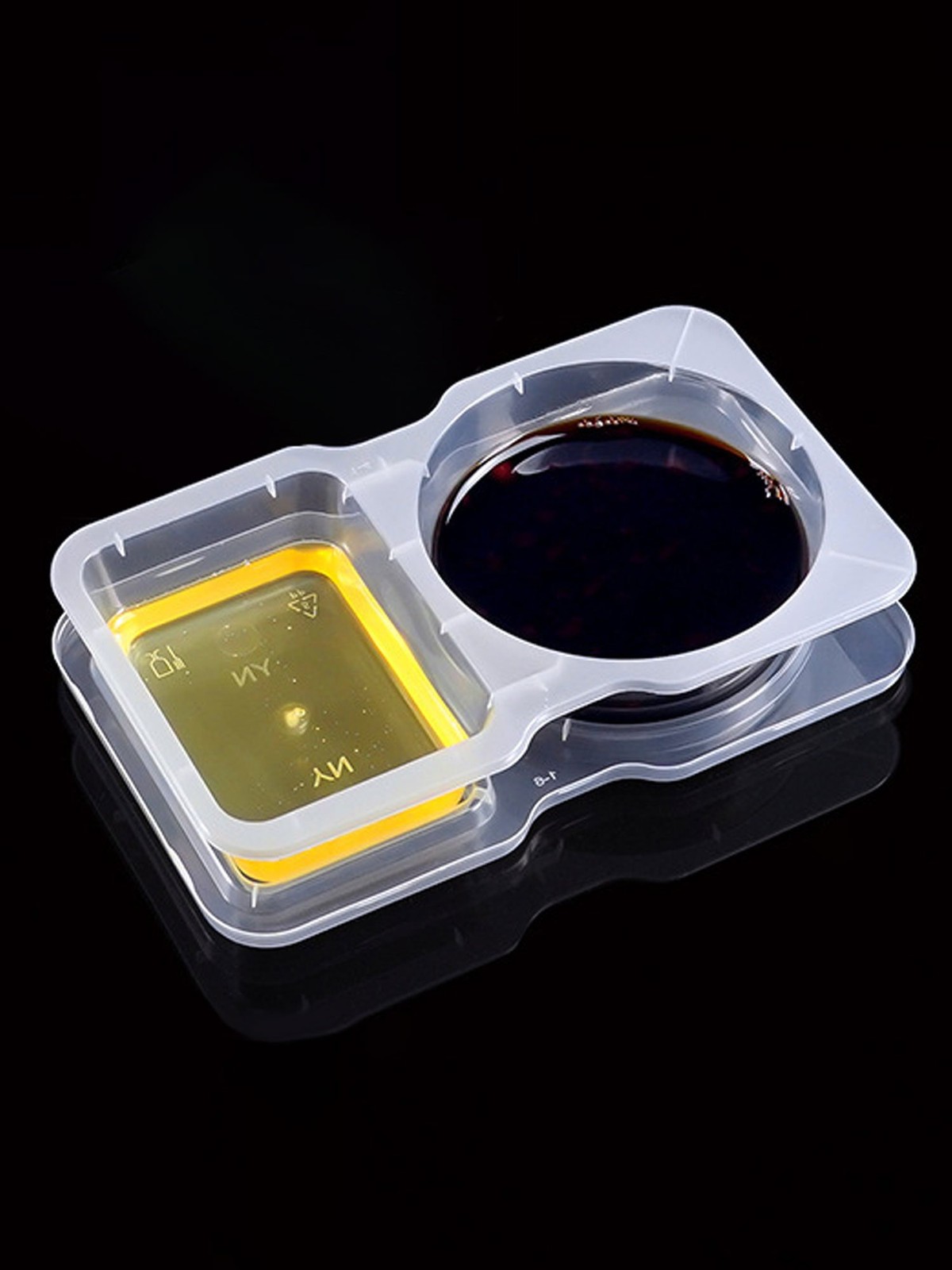 Reusable Snack Containers with Lids, 2 Compartment Snack Pack Containers JQ