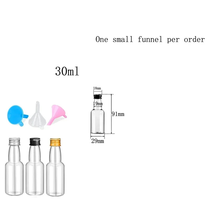 30ML-150ML Portable Plastic Mini Liquor Bottle Reusable Drink Juice Container